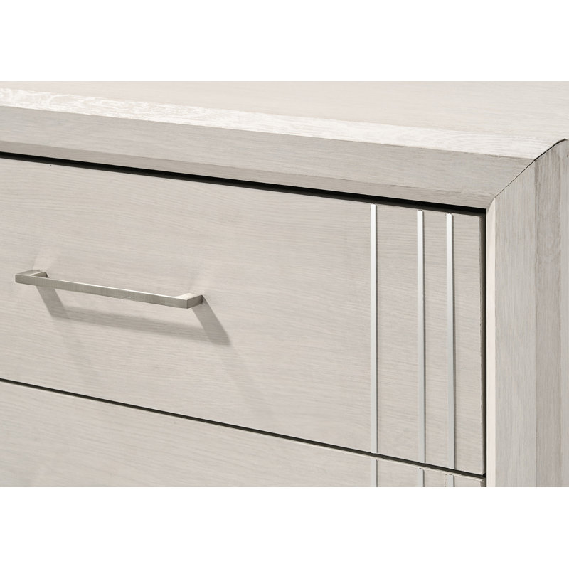 Commode de chevet 6 tiroirs 1Pc, Blanc