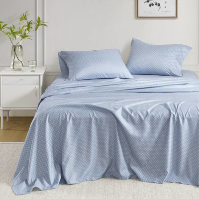Très grand lit - édredon à motif floral bleu, ensemble d'édredon aquarelle très grand, lavable à la machine