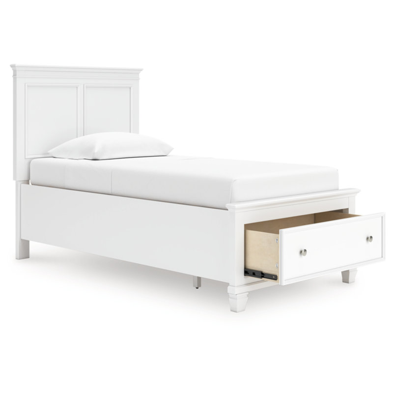 Gurmeet Twin Panel Storage Bed, Twin, White