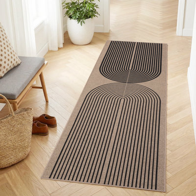 Tapis à rayures en jute Modern Modern