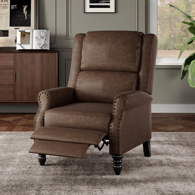Fauteuil en similicuir avec dossier inclinable