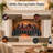 26" Electric Fireplace Log Insert, 1500W Heater with Remote and LED Flame