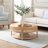 Rodanthe Floor Shelf Coffee Table with Storage