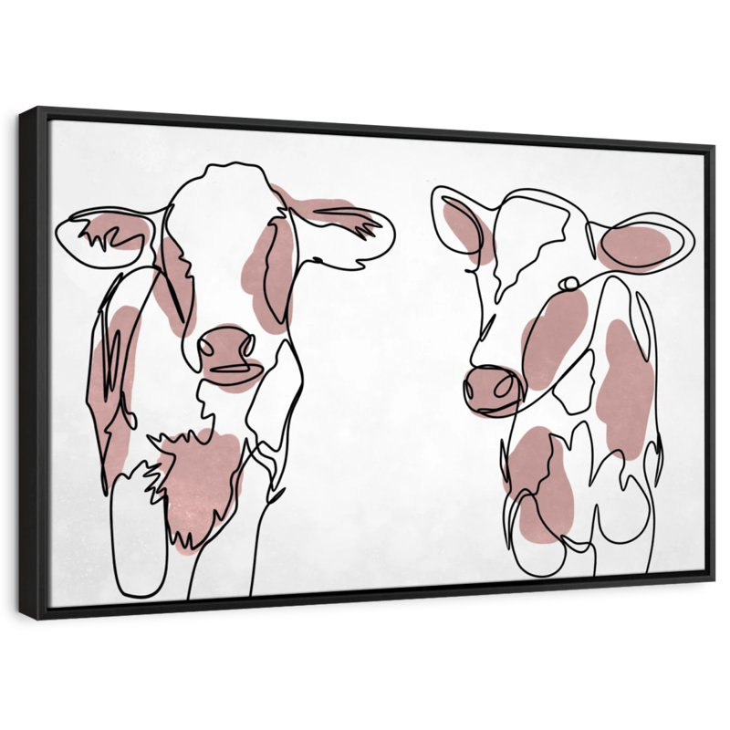 Cute Cows Canvas Print, 21" H x 31" W
