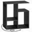 23.8" Tall Narrow End Table with Charging Station-110218238