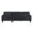 Nandor 96" Modern & Contemporary 2-Piece Sectional Sofa - - Premium Blended Leather Upholstery Sectional, Modern Right Chaise-1417479529