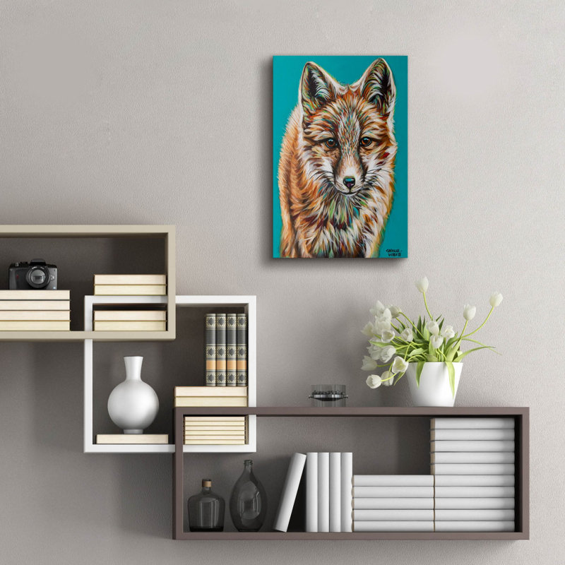 «Teal Fox» par Carolee Vitaletti, H 24 po x l 16 po x P 0,2 po