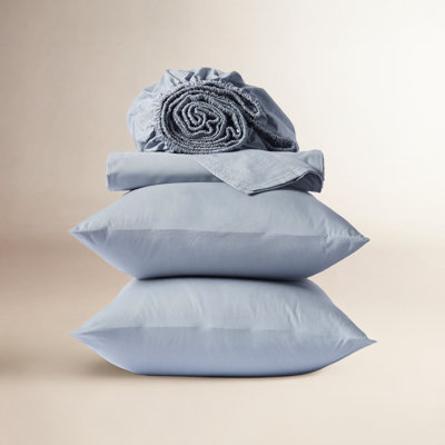 Organic Crinkled Percale Sheet Set