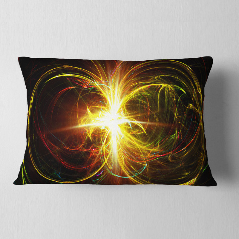 Fractal Hoops - Coussin imprimé abstrait