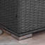 Tablette de rangement extérieure en fer gris, 33,23 po Profondeur x largeur 24,32 po, commode solution de patio avec fer robuste, option