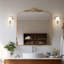 Miroir mural baroque vintage en forme d'arche, 91 x 76 cm, avec cadre en métal doré-2067202587