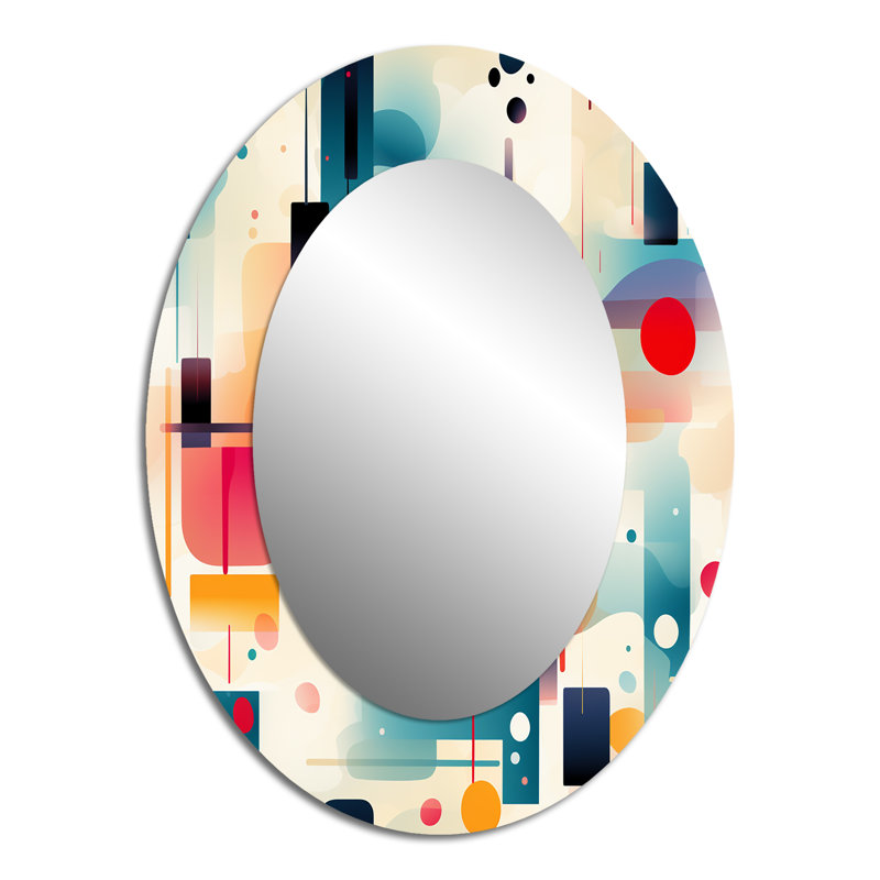 Tamesbury - Miroir mural moderne ovale, H 40 po x l 30 po