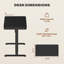 Bureau debout à hauteur réglable de 48 po / 55 po avec tiroir Home Office-1957458567-1975998941