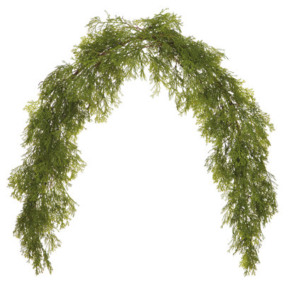 90.5" Faux Cedar Mantel Swag Garland