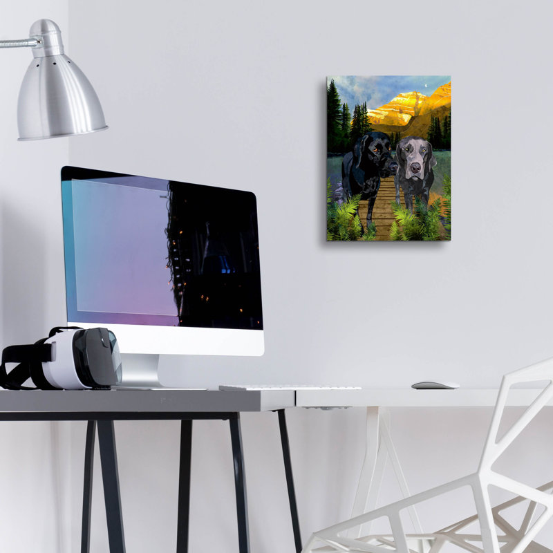  «Golden Mountain» par Thatgrubgirl, art mural en verre acrylique, 12 po x 16 po, H 16 po x l 12 po