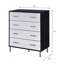 Commode Myles & Finish avec motif de faux crocodile, structure pleine grandeur et pieds en métal pour un rangement élégant