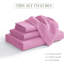 Ensemble de draps 4 pièces en microfibre de qualité hôtelière Elegant Comfort Luxury 1500-128979433-128979439