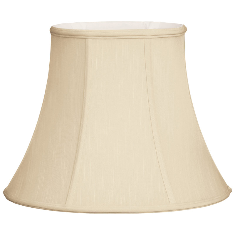 Abat-jour cloche en soie / shantung (araignée), H 13 po x l 18 po x P 18 po, Beige