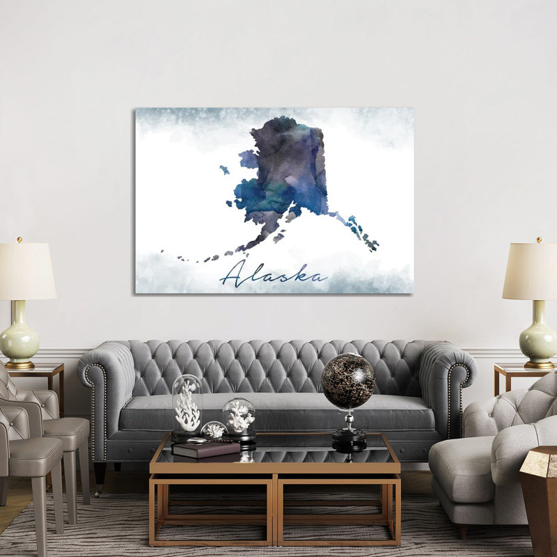 Alaska State Bluish by WallDecorAddict - Wrapped Canvas Gallery-Wrapped Canvas Giclée, 152.5 cm H x 101.5 cm W