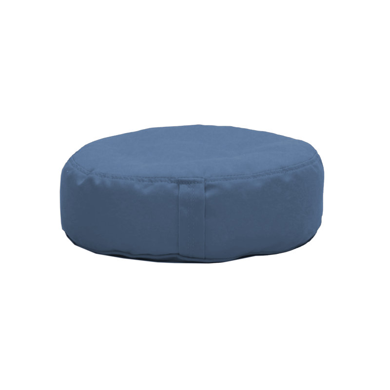 Coussin à billes rond 16 po Element, Bleu denim