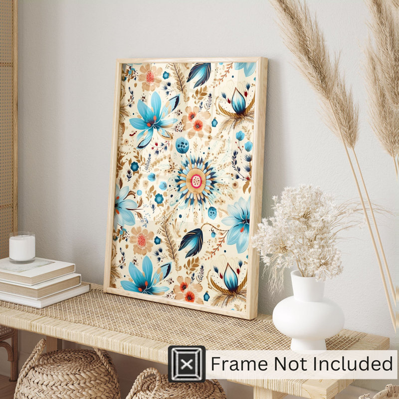 Abstract Bohemian Pattern XII Bohemian Unframed Art Print, 14" H x 11" W
