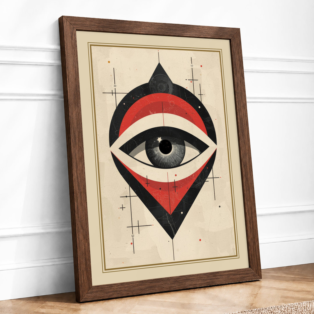 Eye Symbol Geometric - Framed Print