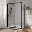 Sewellyn Bathroom Shower Enclosure Cubicle Sliding Door with 700mm Side Panel Screen - 1900 x 1300 mm-1110375608