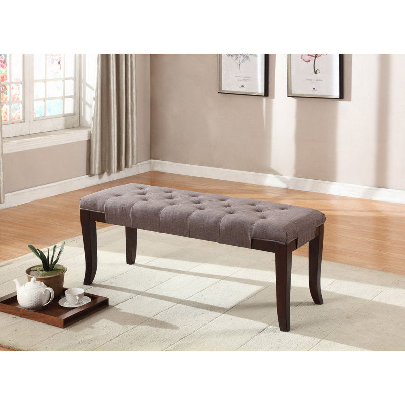 Linon Tufted Bench, Fabric