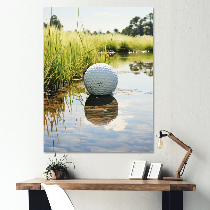 Badalucco Minimalisme Golf Tees VII - Golf, art mural, H 32 po x l 24 po x P 1 po, Toile tendue