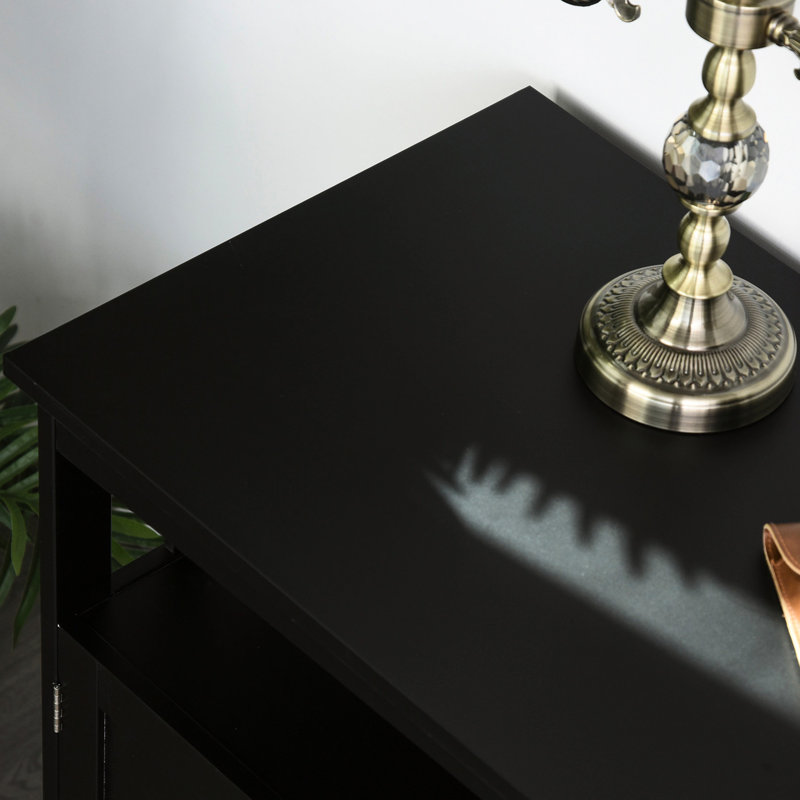 Buffet Buffet noir, multi avec rangement spacieux et tablette moderne, salle à manger au look noir élégant