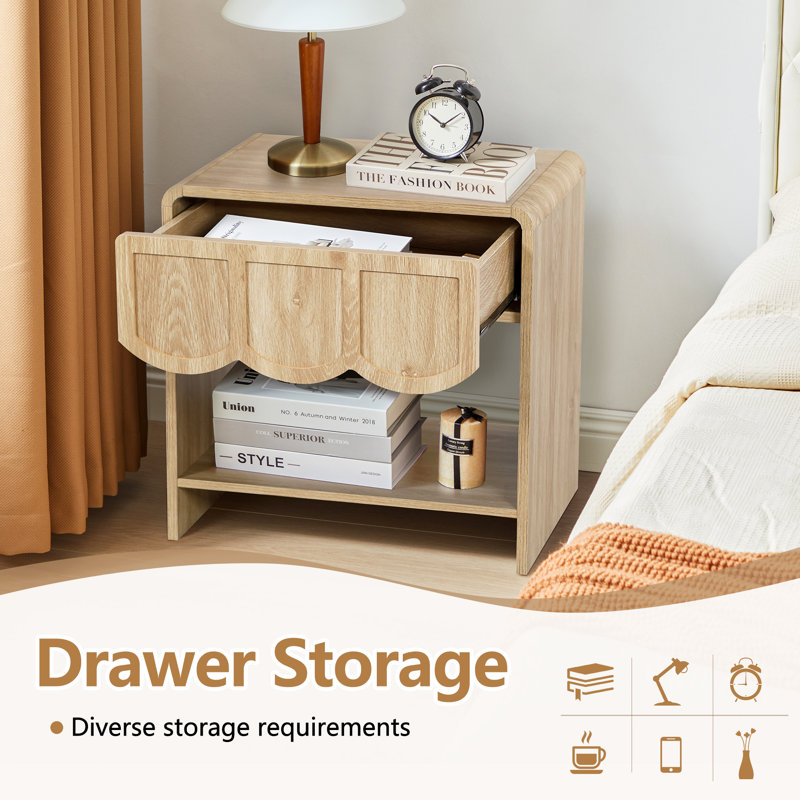 End Table Set, 1 - Drawer Nightstand (Set of 2)