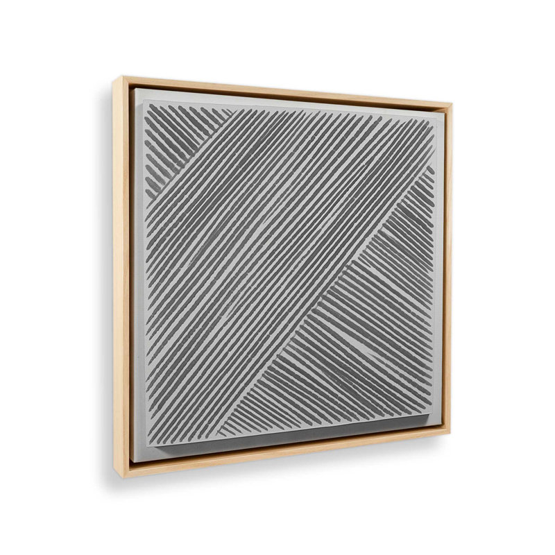 Linear Illusion I Rolled Canvas Print, American Maple Floater Framed, 24.75" H x 24.75" W x 1.75" D