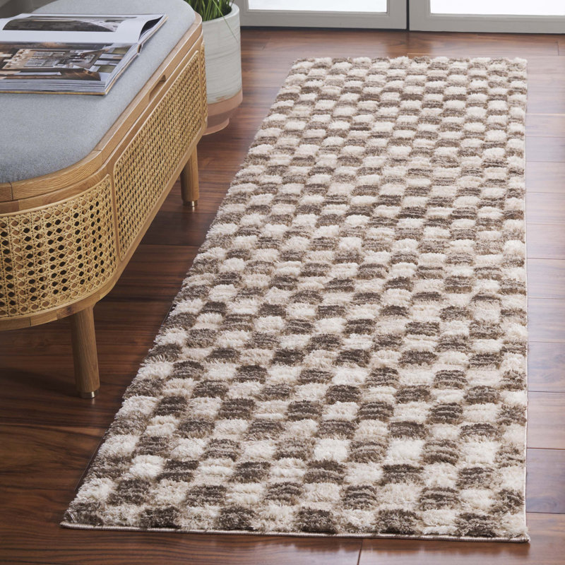 Shenali Shag 900 Performance Geometric Rug, Runner 2'3" x 8'