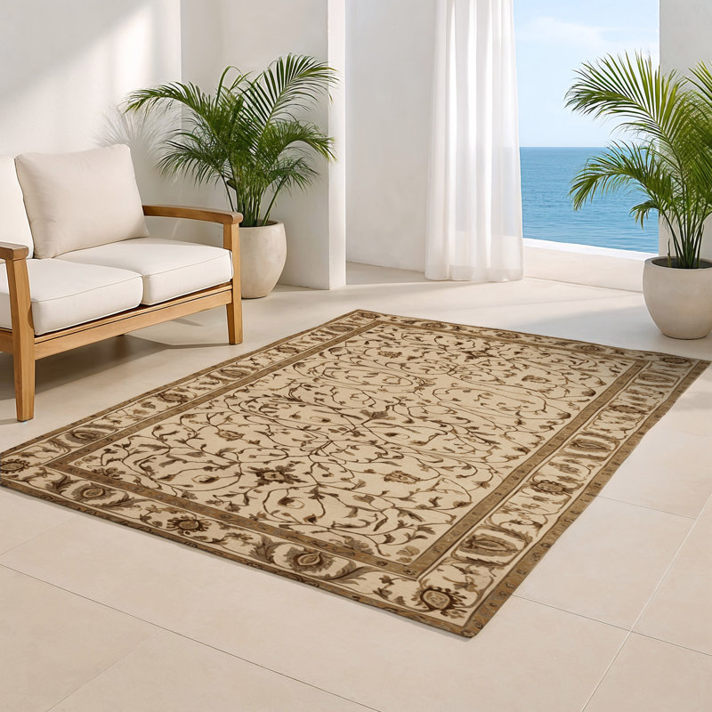 Tapis d'intérieur et d'extérieur brun Persian, Rectangulaire 2 pi x 3 pi