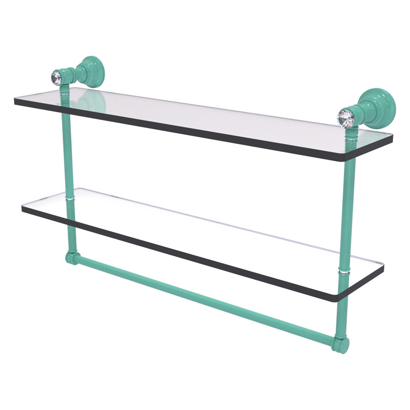 Tablette flottante 2 pièces Carolina, H 9,5 po x l 22 po x P 5,54 po, Vert écume de mer