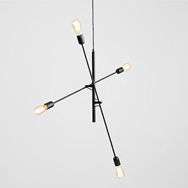 Allegra 4 - Light Unique/Statement Pendant, Black