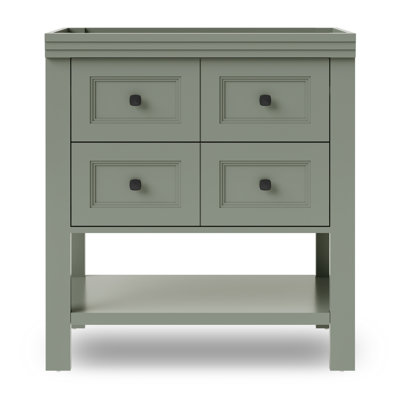 30" Single Bathroom Vanity Base Only, 2 Smooth Drawers, Sink not Included