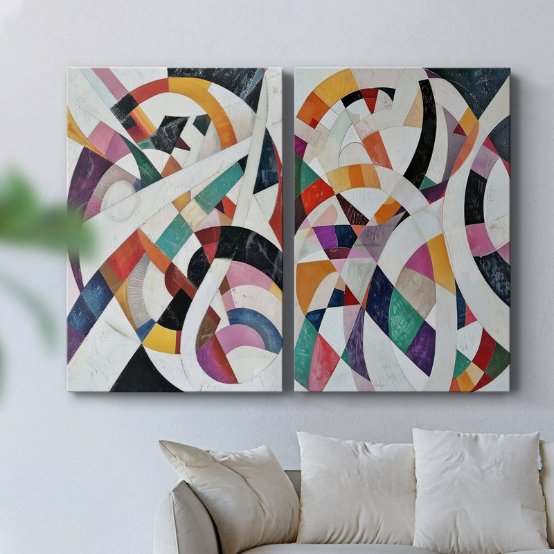ABSTRACT Series LXIV - Toile tendue avec châssis de qualité supérieure - Prêt à être accroché