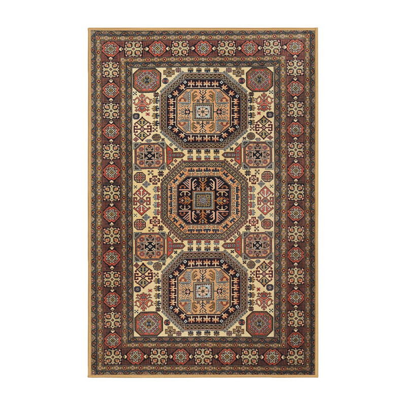 Tapis traditionnel brun / beige, Rectangle 2 pi x 3 pi