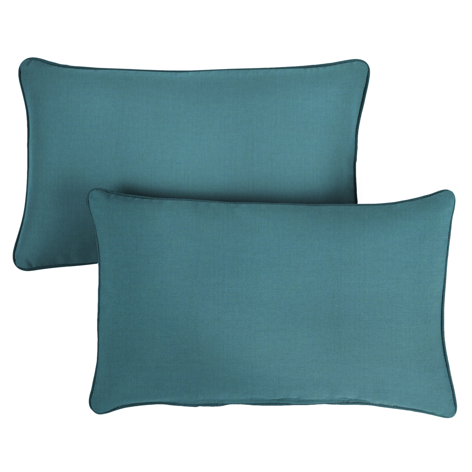 Ashish Outdoor Sunbrella Rectangular Pillow Cover & Insert, Peacock Blue, Rectangle 16" H x 26" W