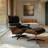 Genuine Leather Swivel Lounge Chair With Ottoman-1290575708-1290575704