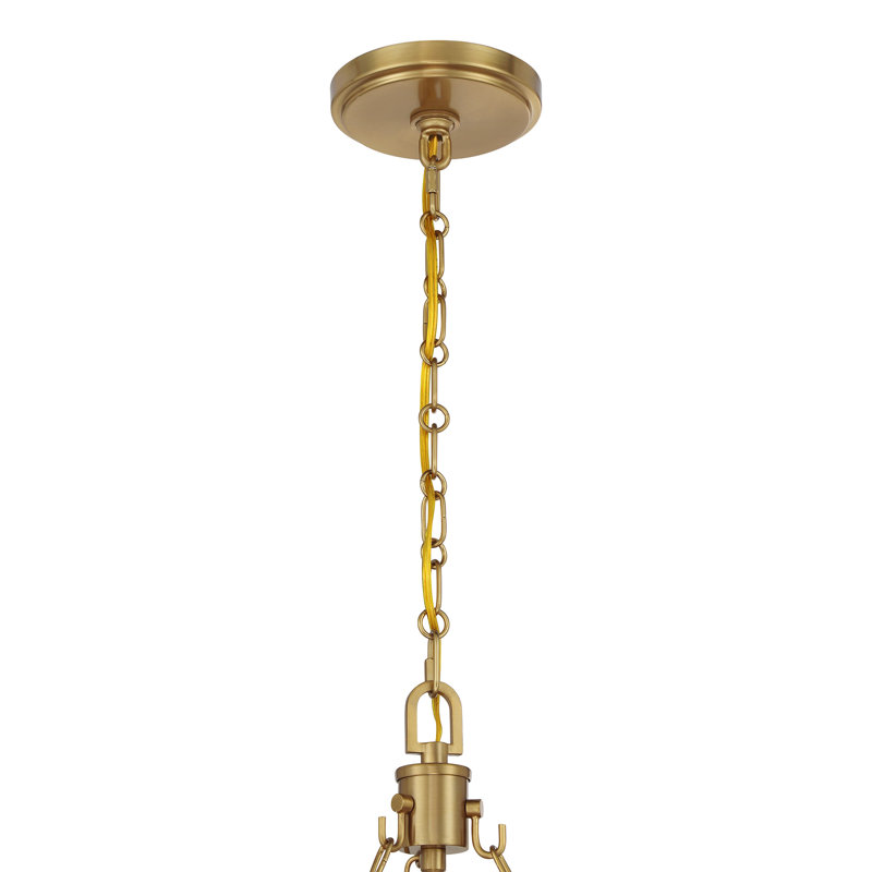 Catalan 4-Light Pendant in Warm Brass by Breegan Jane