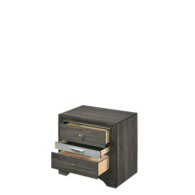Table de chevet à finition grise: ajouter du style à la table de chevet avec rangement au look polyvalent et contemporain
