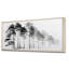 «Black and White Tall Pine Tree Forest», reproduction d'art sur toile-1384428756-1384428759-1384428763