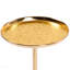 Adjustable Side Table - Gold, Natural Marble Top, Decorative Pedestal - Gold/Marble