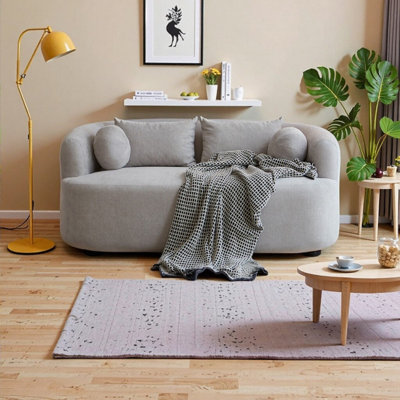 Causeuse 67,32 po avec motif désossé et 4 coussins décoratifs Cloud