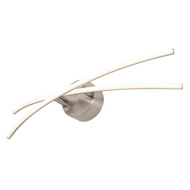 2 - Light Dimmable LED Vanity Light, Satin Nickel