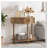 31.5-Inch Grooved Half-Moon Console Table