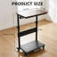 Support réglable à 2 niveaux avec roulettes, tour d'ordinateur sous le bureau et chariot pour imprimante avec plateau en bois et structure en métal, organisateur de bureau, brun-772568436