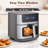 6.3 Quart Digital Air Fryer with Viewing Window & 304 Stainless Steel Coating, Compact Size-123843611